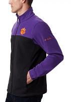 Columbia Men's Clemson Tigers Purple Flanker Full-Zip Fleece Jacket