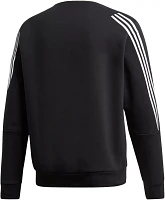 adidas Men's Delaware Fightin' Blue Hens Black 3-Stripe Crew Pullover Sweatshirt