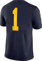 Nike Men's Michigan Wolverines #1 Blue Dri-FIT Game Football Jersey