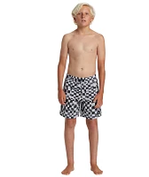 Quiksilver Boys' Everyday Checkers 15” Elastic Waist Volley Shorts