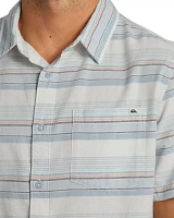 Quiksilver Men's Oxford Stripe Classic Short Sleeve Woven Shirt