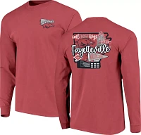 Image One Men's Arkansas Razorbacks Cardinal Campus Pride Long Sleeve Shirt