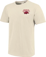 Image One Men's Arkansas Razorbacks Ivory Mascot Local T-Shirt