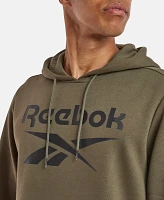 Reebok Men's Identity Fleece Stacked Logo Pullover Hoodie