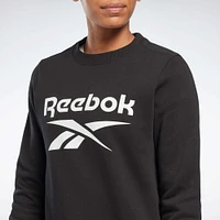 Reebok Women's Identity Big Logo Fleece Crew Sweatshirt