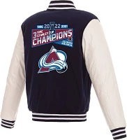 JH Design 2022 Stanley Cup Champions Colorado Avalanche PU Reversible Jacket