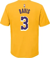 Nike Youth Los Angeles Lakers Anthony Davis #3 Gold Cotton T-Shirt