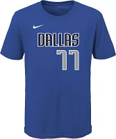 Nike Youth Dallas Mavericks Luka Doncic #77 Blue Cotton T-Shirt