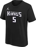 Jordan Youth Sacramento Kings De'Aaron Fox #5 Black T-Shirt