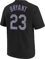 MLB Team Apparel Youth Colorado Rockies Kris Bryant #23 Black T-Shirt