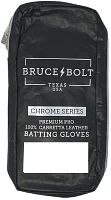 Bruce Bolt Youth Short Cuff Chrome Palm Batting Gloves