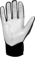 Bruce Bolt Adult Short Cuff Chrome Batting Gloves