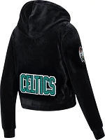 Pro Standard Women's Boston Celtics Black Velour Full Zip Hoodie