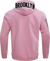 Pro Standard Men's Brooklyn Nets Pink Chenille Pullover Hoodie