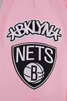 Pro Standard Men's Brooklyn Nets Pink Chenille Pullover Hoodie