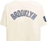 Pro Standard Women's Brooklyn Nets Varsity Blues Cropped Boxy T-Shirt