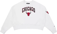 Pro Standard Women's Chicago Bulls White Fleece Crewneck Sweater