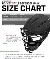 Force3 Pro Gear Youth Hockey Style Defender Catcher's Mask