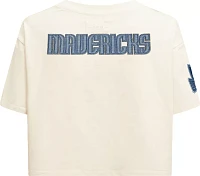 Pro Standard Women's Dallas Mavericks Varsity Blues Cropped Boxy T-Shirt