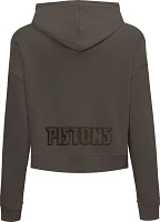 Pro Standard Women's Detroit Pistons Dark Khaki Cropped Hoodie