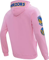 Pro Standard Men's Golden State Warriors Pink Chenille Full Zip Hoodie