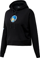 Pro Standard Women's Golden State Warriors Black Cropped Fleece Pullover Hoodie