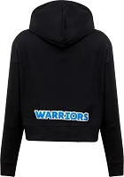 Pro Standard Women's Golden State Warriors Black Cropped Fleece Pullover Hoodie