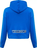 Pro Standard Women's Golden State Warriors Royal Cropped Fleece Pullover Hoodie