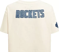 Pro Standard Women's Houston Rockets Varsity Blues Cropped Boxy T-Shirt