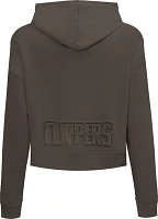 Pro Standard Women's Los Angeles Clippers Dark Khaki Cropped Hoodie