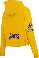 Pro Standard Women's Los Angeles Lakers Cropped Fleece Pullover Hoodie