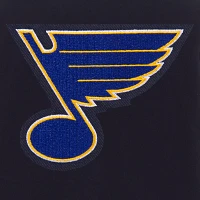 JH Design St. Louis Blues Varsity Navy Reversible Wool Jacket