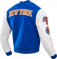 Pro Standard Men's New York Knicks Royal Wool Varsity Jacket