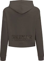 Pro Standard Women's New Orleans Pelicans Dark Khaki Cropped Hoodie