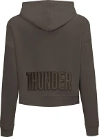 Pro Standard Women's Oklahoma City Thunder Dark Khaki Cropped Hoodie