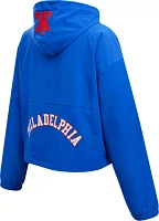 Pro Standard Women's Philadelphia 76ers Woven Half Zip Jacket