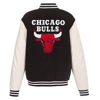 JH Design Men's Chicago Bulls Black Varsity Jacket