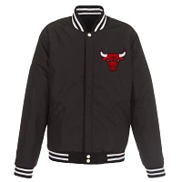 JH Design Men's Chicago Bulls Black Varsity Jacket