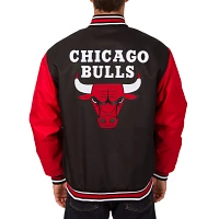 JH Design Men's Chicago Bulls Black Twill Jacket