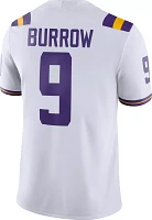 Nike Men's Joe Burrow LSU Tigers #9 Dri-FIT Game Football White Jersey