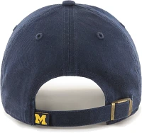 ‘47 Men's Michigan Wolverines Blue Clean Up Adjustable Hat