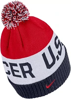 Nike USMNT '22 Wordmark Navy Pom Knit Beanie