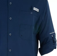 Columbia Men's Dallas Cowboys Tamiami Navy Button-Up Dress Shirt