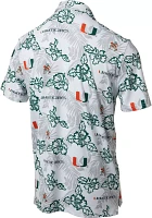 Reyn Spooner Men's Miami Hurricanes White Performance Polo