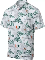 Reyn Spooner Men's Miami Hurricanes White Performance Polo