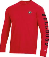 Champion Men's Georgia Bulldogs Red Lifestyle Long Sleeve T-Shirt