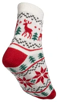 Northeast Outfitters Women's Cozy Cabin Holiday Reindeer Fairisle Socks