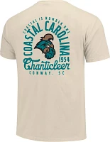 Image One Men's Coastal Carolina Chanticleers Ivory Mascot Local T-Shirt