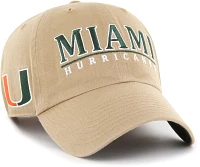 ‘47 Miami Hurricanes Khaki District Clean Up Adjustable Hat