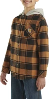 Carhartt Boys' Flannel Hooded Long Sleeve Shirt